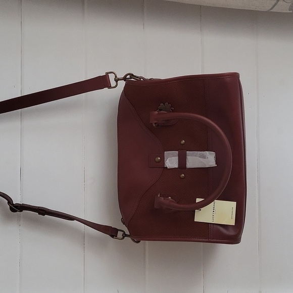 Lucky Brand Cowhide Leather Crossbody Top Handle Satchel - Picture 3 of 16